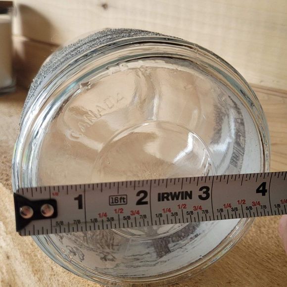 Anchor hocking Christmas glass carafe with Snowy scenery White and gray village - Picture 7 of 15